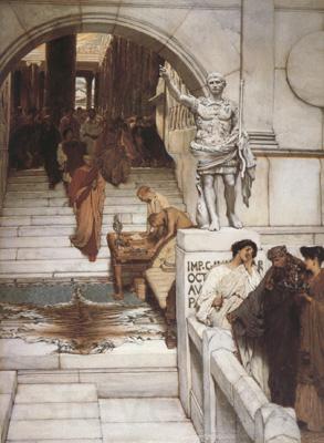 Alma-Tadema, Sir Lawrence An Audience at Agrippa's (mk23) Norge oil painting art